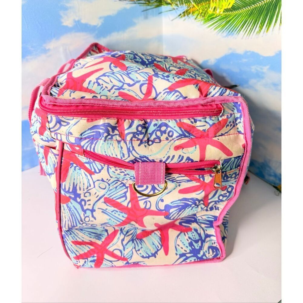 Lilly Pulitzer She She Shells Insulated Cooler Tote Beach Bag Pink Blue 15.5x10x - Picture 4 of 15